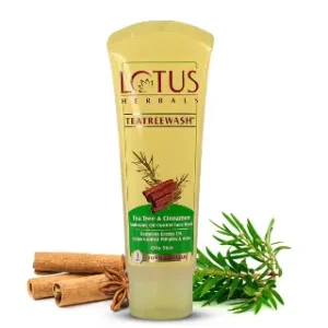 LOTUS Herbals Tea Tree And Cinnamon Anti-acne Oil Control 80 G Face Wash(80 g)