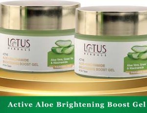 LOTUS HERBALS Active Aloe + Niacinamide Brightening Boost Gel ( Pack of 2 ) ( 50g 2 )(100 g)