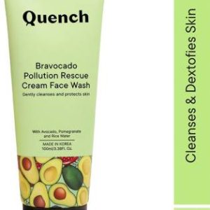 Quench Pollution Rescue Vitamin E with Avocado| Deep Cleanses Pores Face Wash(100 ml)