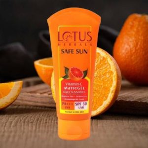 LOTUS HERBALS Sunscreen - SPF 50 PA+++ Safe Sun Vitamin-C MatteGEL Daily Sunscreen SPF 50(100 g)
