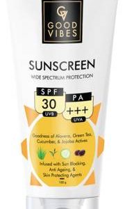 GOOD VIBES Sunscreen - SPF 30 Wide Spectrum Protection Sunscreen with SPF 30(100 g)
