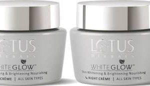 LOTUS HERBALS Whiteglow Skin Whitening & Brightening Nourishing Night Cream | 60g (Pack of 2)(120 g)