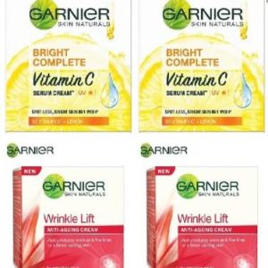 GARNIER Skin Naturals Light Complete Cream 45 g X 2 Skin Natural Wrinkle Lift 18 g X 2(126 g)