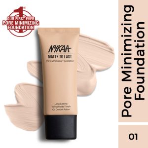 Nykaa Cosmetics Matte to Last Pore Minimizing Foundation - 01N Light(30ml)