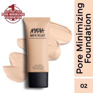 Nykaa Cosmetics Matte to Last Pore Minimizing Foundation - 02Y Light(30ml)