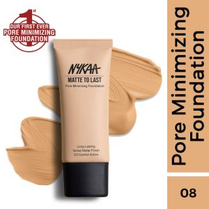 Nykaa Cosmetics Matte to Last Pore Minimizing Foundation - 08Y Medium(30ml)