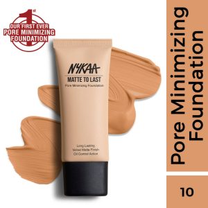 Nykaa Cosmetics Matte to Last Pore Minimizing Foundation - 10Y Tan(30ml)