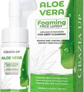 GRAZIA UP Aloe Vera Foaming Built-In Face Brush For Deep Cleansing- No Parabenes Face Wash??(150 ml)