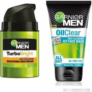 GARNIER OIL CLEAR D-TOX FACE WASH 100g & TURBO BRIGHT MOISTURISER 50g (PACK OF 2) Face Wash(150 g)