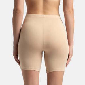 Jockey Pack of 2 High Coverage Super Combed Cotton Elastane Stretch Shorties With Concealed Waistband - Black & Skin