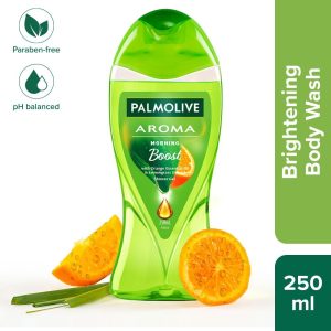 Palmolive Orange Essential Oil & Lemongrass Aroma Morning Boost (Tonic), Brightening Body Wash(250ml)