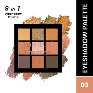 Swiss Beauty Ultimate 9 Pigmented Colors Eyeshadow Palette - Shade 03