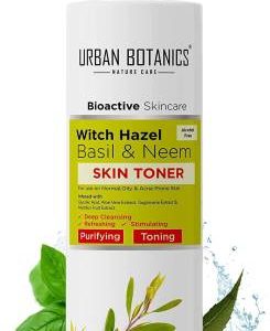 UrbanBotanics Alcohol Free Toner for Face with Witch Hazel, Neem, Basil & Glycolic Acid - Face Toner For Oily Skin, Normal Skin & Acne Prone Skin - Pore Tightening & Cleansing - Men & Women??(200 ml)