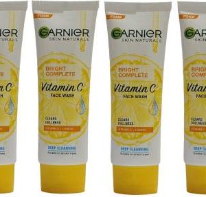 GARNIER Bright Complete VITAMIN C |Clears Dullness| Pack of 4,Each 50gm Face Wash(200 g)