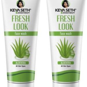 KEYA SETH AROMATHERAPY Fresh Look Aloe Vera Gel Deep cleanser Soothes Nourishes Reduces Blemishes & Moisturizing for All Skin Type, 100ml (Pack of 2) Face Wash(200 ml)