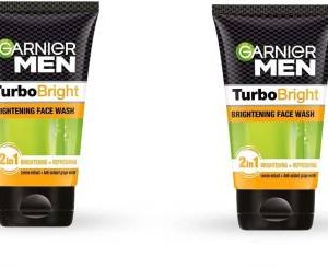 GARNIER Turbo Bright - 2 In 1, Brightening Lemon Extract + Refreshing 100 Grm Pack of 2 Face Wash(200 g)