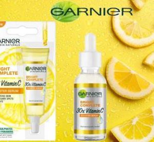 GARNIER SKIN NATURALS BRIGHT COMPLETE 30x VITAMIN C BOOSTER SERUM-15ml AND 7ml(22 ml)