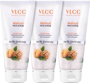 VLCC Walnut Face Scrub - Soothing & Calming Face Scrub - 80 g (Pack of 3) Scrub(240 g)