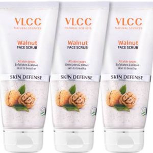 VLCC Walnut Face Scrub - Soothing & Calming Face Scrub - 80 g (Pack of 3) Scrub(240 g)