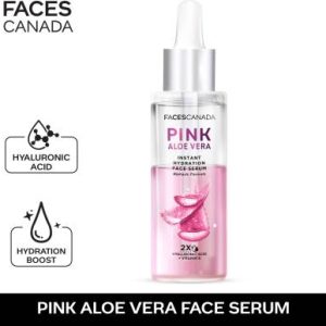FACES CANADA Pink Aloe Vera Instant Hydration Face Serum I Power of Hyaluronic Acid(27 ml)