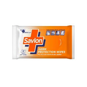 Savlon Germ Protection Multipurpose Thick&Soft Wet Wipes 10 pcs Fights Germs on Hands, Body and Surfaces(10 Wipes
