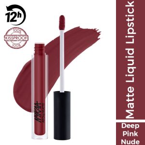 Nykaa All Day Matte Waterproof, Transfer Proof, 12H Liquid Lipstick - Prom Date