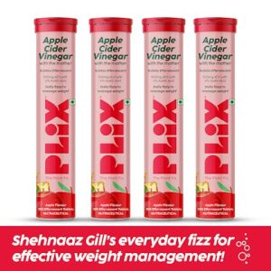 PLIX Apple Cider Vinegar Effervescent with mother for weight loss Apple
