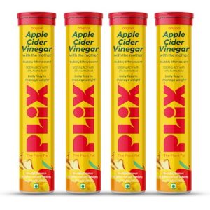 PLIX Apple Cider Vinegar Effervescent with mother for weight loss Mango