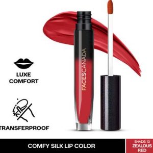 FACES CANADA Comfy Silk Lip Color I Mulberry Oil, Luxe Comfort, No Dryness I(Zealous Red 10 3 ml, 3 ml)