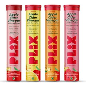 PLIX Apple Cider Vinegar Effervescent with mother for weight loss Variety Pack