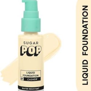 SUGAR POP Liquid Foundation - 01 Cashew | Water Resistant | Super Matte | Full Coverage Foundation(01 Cashew, 30 ml)