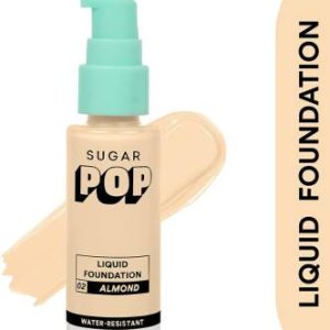 SUGAR POP Liquid Foundation - 02 Almond | Water Resistant | Super Matte | Full Coverage Foundation(02 Almond, 30 ml)