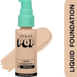 SUGAR POP Liquid Foundation - 03 Walnut | Water Resistant | Super Matte | Full Coverage Foundation(03 Walnut, 30 ml)