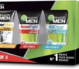 GARNIER Men Acnofight, Power White Double Action, Oil Clear Face Wash(300 g)