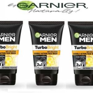 GARNIER Men Turbo Bright Double Action Deep Cleansing Anti Pollution -100g Face Wash(300 g)