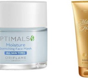 Oriflame OPtimals moisture Quenching mask & Milk & Honey Gold Sugar Scrub??(2 Items in the set)
