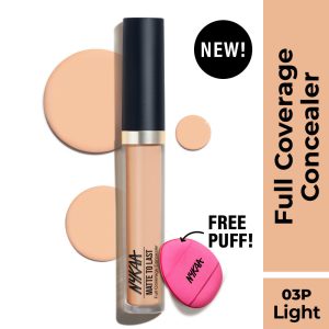Nykaa Matte To Last Full Coverage Liquid Concealer - 03P Light(4.5g)