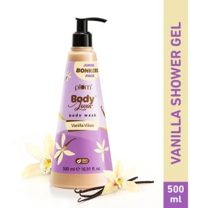 Plum BodyLovin' Vanilla Vibes Body Wash - Warm Vanilla SLS-Free(500ml)