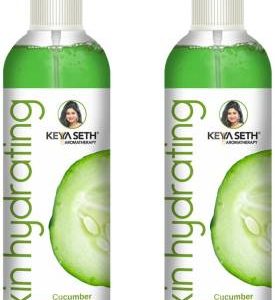 KEYA SETH AROMATHERAPY Skin Hydrating Cucumber Toner-Anti Pigmentation, Soothes, Sunburn Treats Open Pores, Control Excess Oil with Cucumber Extract for Sensitive Skin ( 200ml X 2) Men & Women??(400 ml)