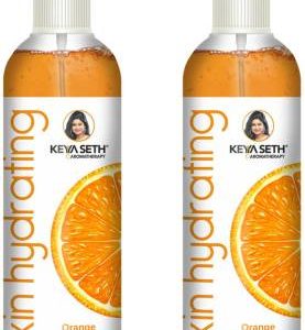 KEYA SETH AROMATHERAPY Skin Hydrating Orange Toner Nourishing, Brightening Oil Control, Natural Glow Enriched with Pure Essential Oil of Orange for Dry Skin (200ml X 2) Men & Women(400 ml)