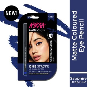 Nykaa GLAMOReyes Waterproof & Smudgeproof Colored Kajal Eyeliner Eye Pencil - Sapphire