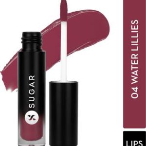 SUGAR Cosmetics Mousse Muse Maskproof Lip Cream - Waterproof - Smudge-proof - Last about 24hrs(04 Water Lillies - Brown Red Lipstick, 5 ml)