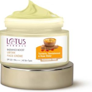LOTUS HERBALS Radiance Boost Ubtan Face Cream SPF 20|Glowing Skin|Reducing Dark Spots(50 g)