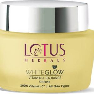 LOTUS HERBALS WhiteGlow Vitamin C Radiance Cream | SPF 20 | For Dark Spots & Dull Skin | Anti- Pollution(50 g)