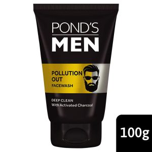 Ponds Men Pollution Out Facewash Deep Cleanses With Activated Charcoal (100g)