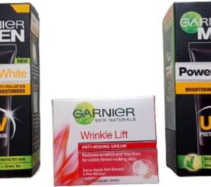GARNIER 2 POWER WHITE UV CREAM 20*2=40gm+1 WRINKLE LIFT 18gm (PACK OF 3)(58 g)