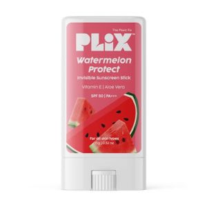 Plix Watermelon Invisible Sunscreen Stick SPF 50 PA +++ | UVA & UVB Shield