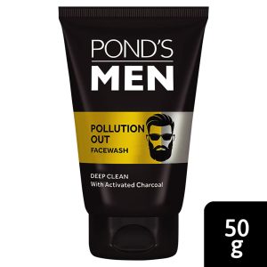 Ponds Men Pollution Out Facewash Deep Cleanses With Activated Charcoal(50g)
