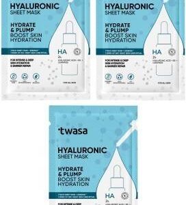Twasa Hyaluronic Face Sheet Mask | Korean Face Mask for Skin Hydration & Glowing Skin??(60 g)