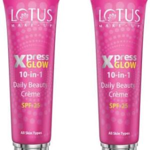 LOTUS Xpress Glow 10 in 1 Daily Beauty Creme Pack of 2(60 g)
